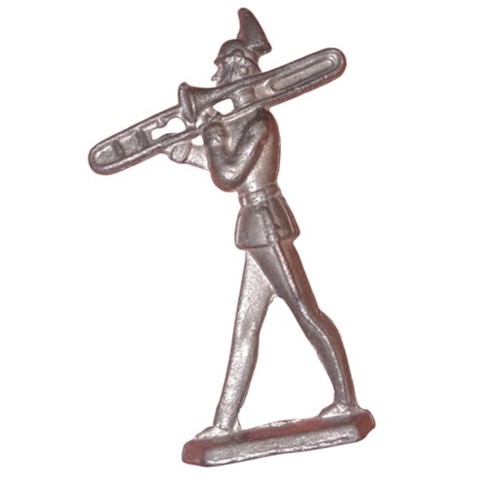 Vintage Lead Toy Soldier Marching w/ Trombone Figurine